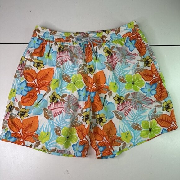 Vilebrequin Mens Swim Trunks Swimwear Lined Floral Flower Pattern Sz XXXL 3XL - Picture 2 of 8